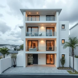 3 storey building with tidy room and luxury look